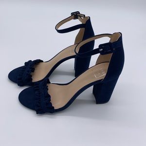 Kaari blue navy block heels
